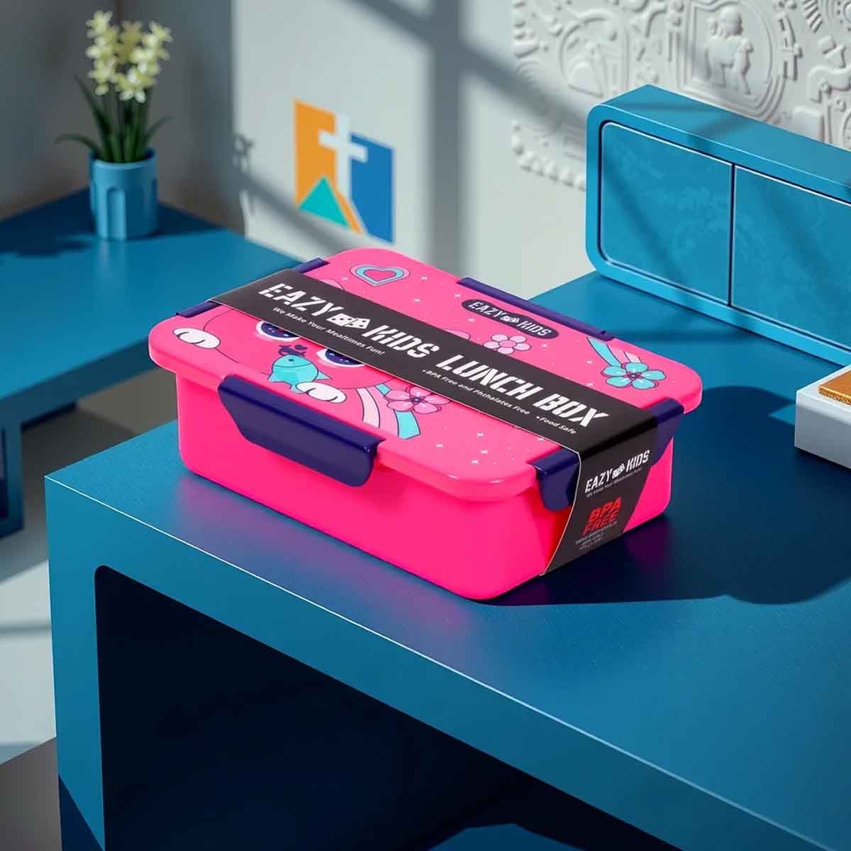 إيزي كيدز صندوق غداء بنتو قابل للتقسيم 1/2/3/4 أقسام بسعة 850 مل بتصميم قط