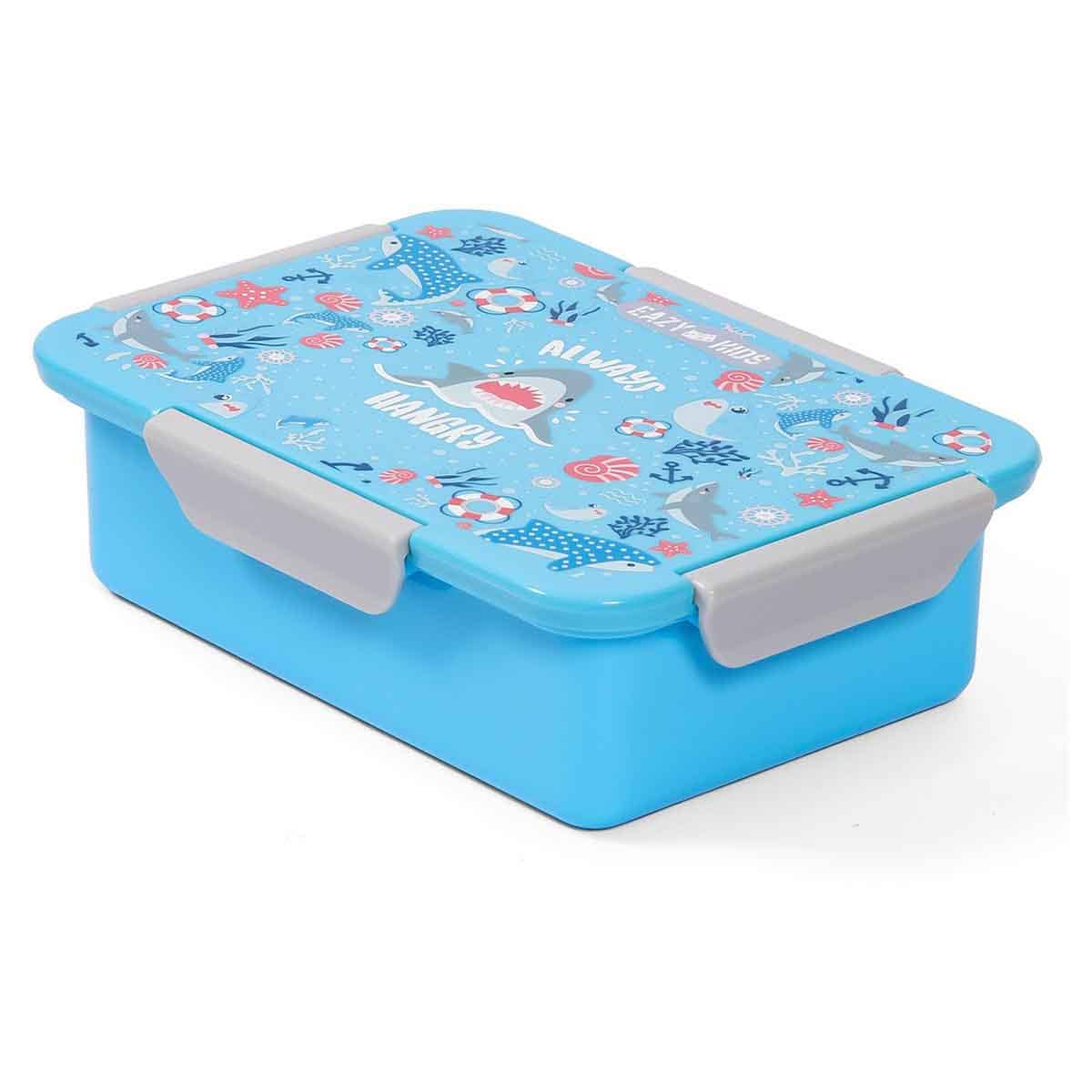 Eazy Kids 850ml Shark 1/2/3/4-Compartment Convertible Bento Lunch Box