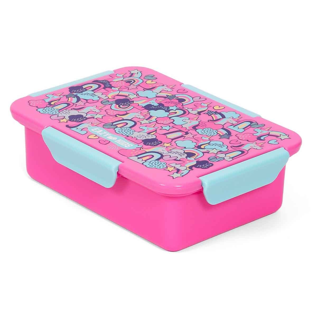 إيزي كيدز صندوق غداء بنتو قابل للتقسيم 1/2/3/4 أقسام بسعة 850 مل بتصميم يونيكورن