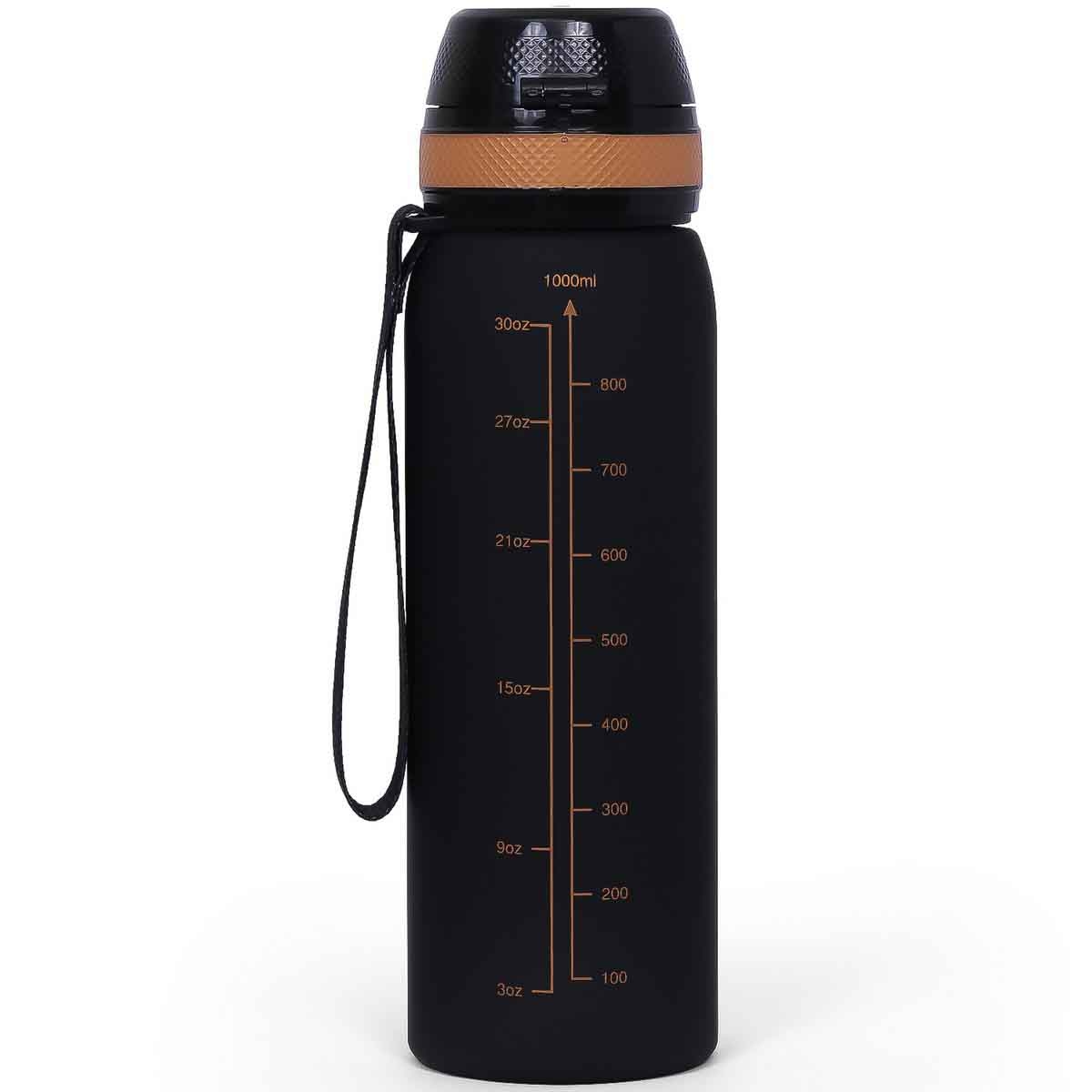 Eazy Kids 1L Black Water Bottle Unisex, 3-4 Years
