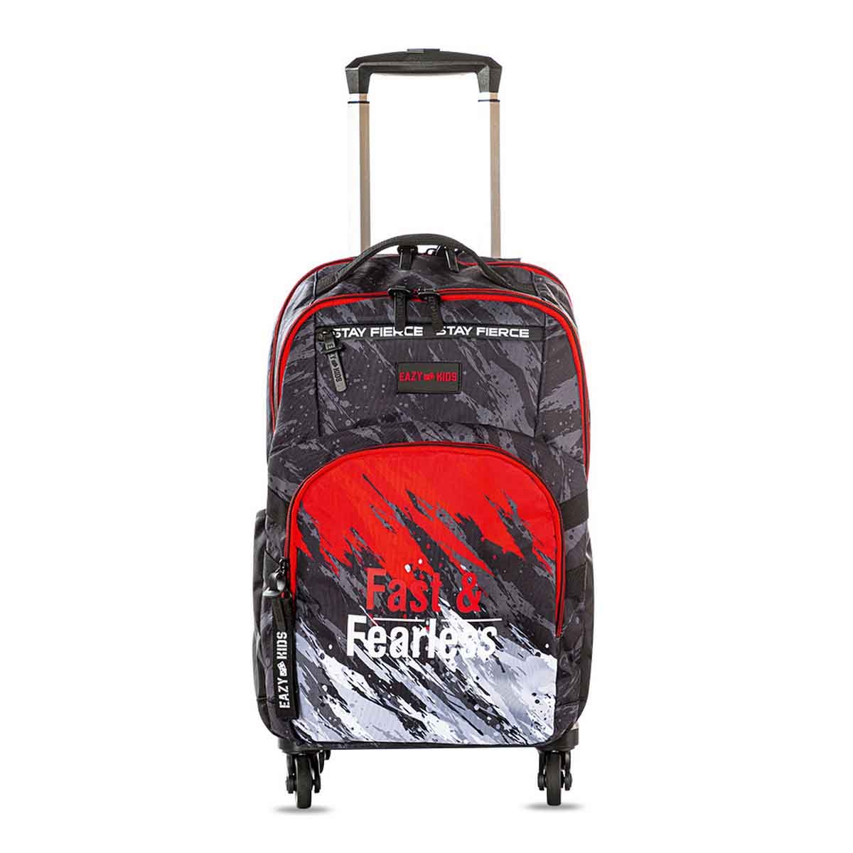 إيزي كيدز حقيبة مدرسية مقاس 20 إنش بتصميم فاست آند فيرلس مع عربة 4 عجلات وقسم للابتوب