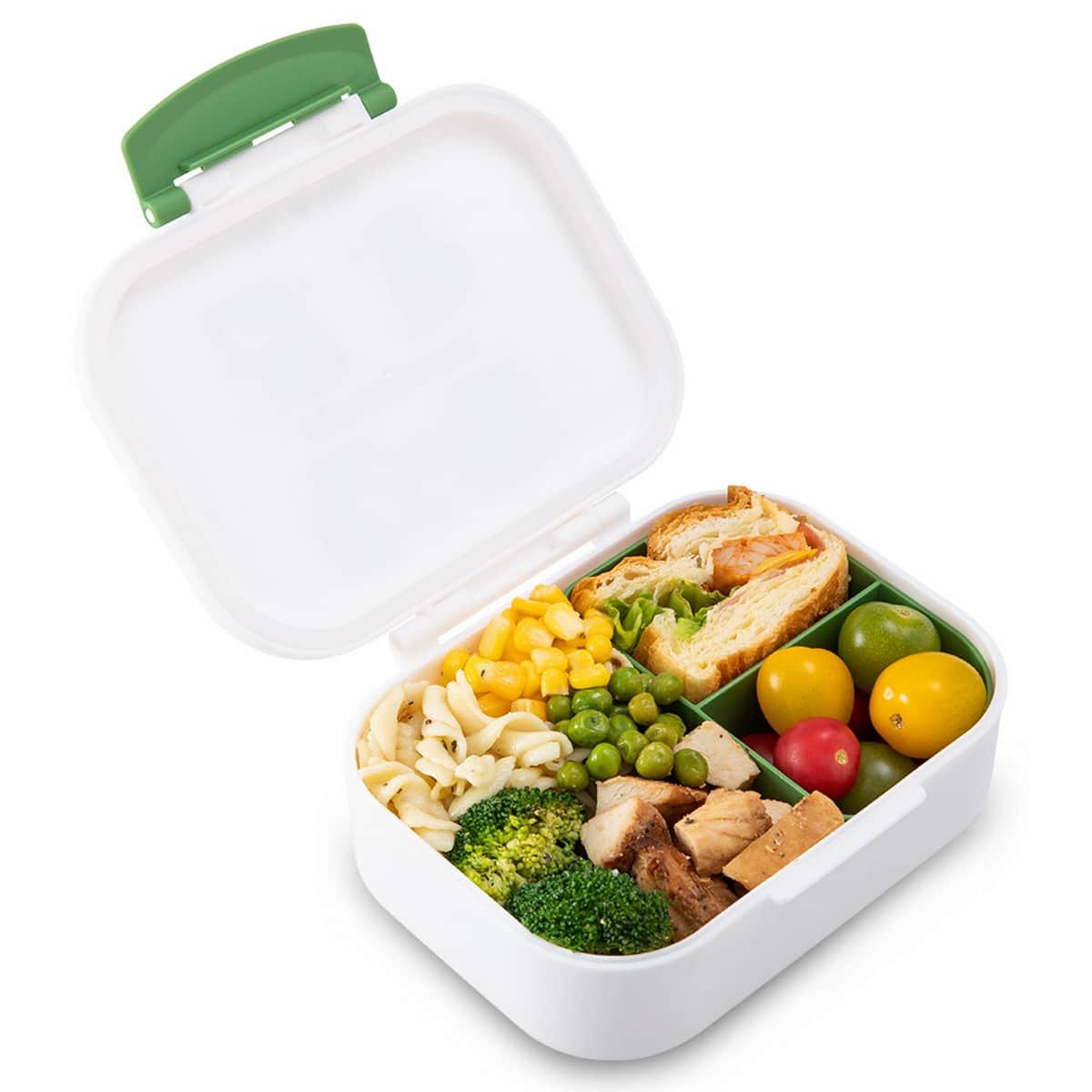 Eazy Kids 2-Piece 1200ml + 760ml Dino Green Bento Lunch Box Set