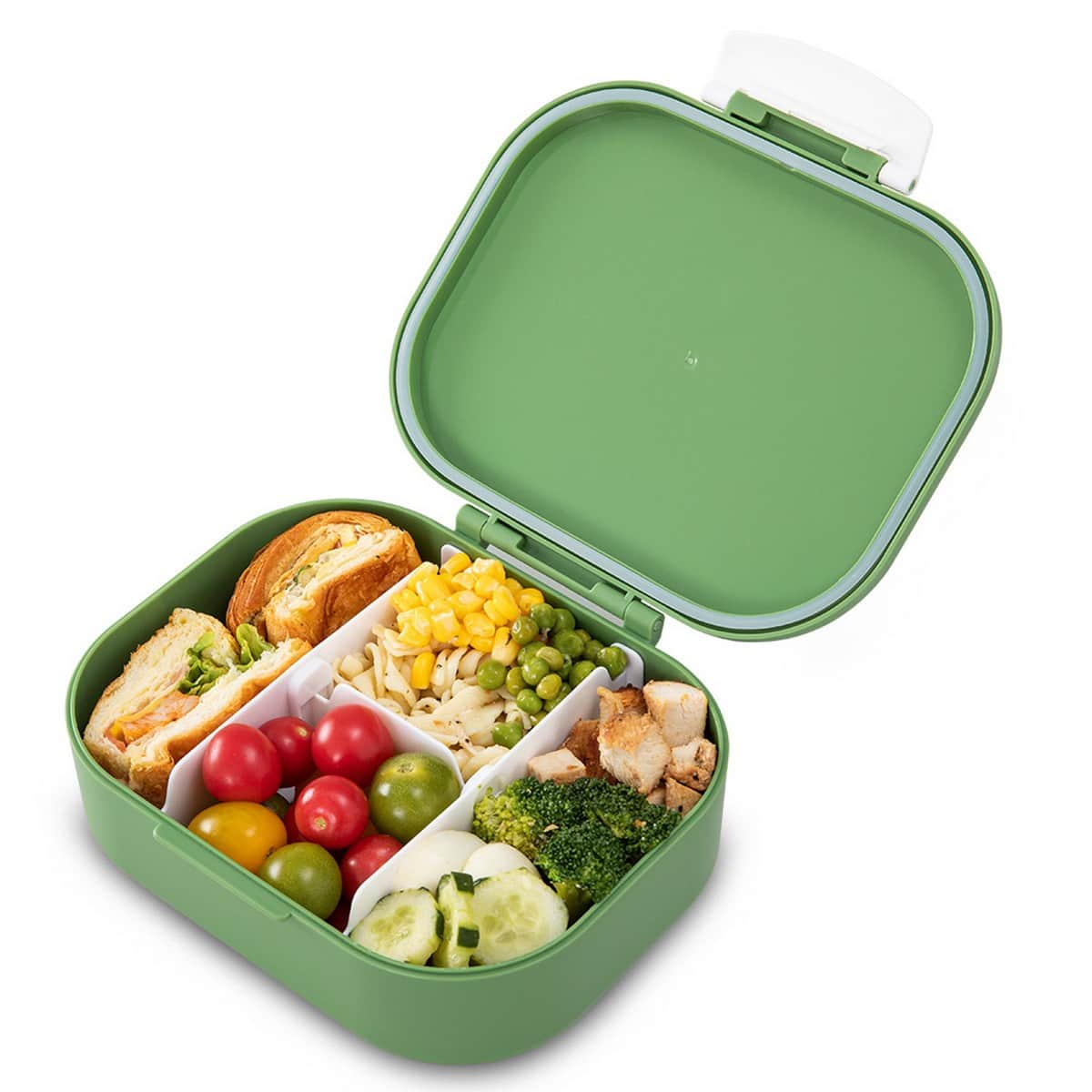 Eazy Kids 2-Piece 1200ml + 760ml Dino Green Bento Lunch Box Set