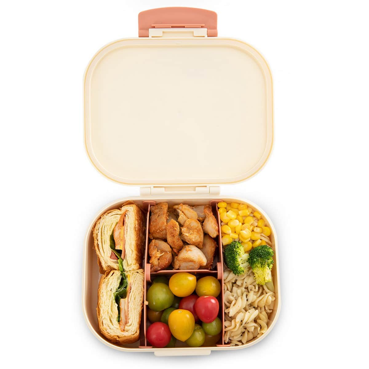 Eazy Kids 2-Piece 1200ml + 760ml Friend Ivory Bento Lunch Box Set