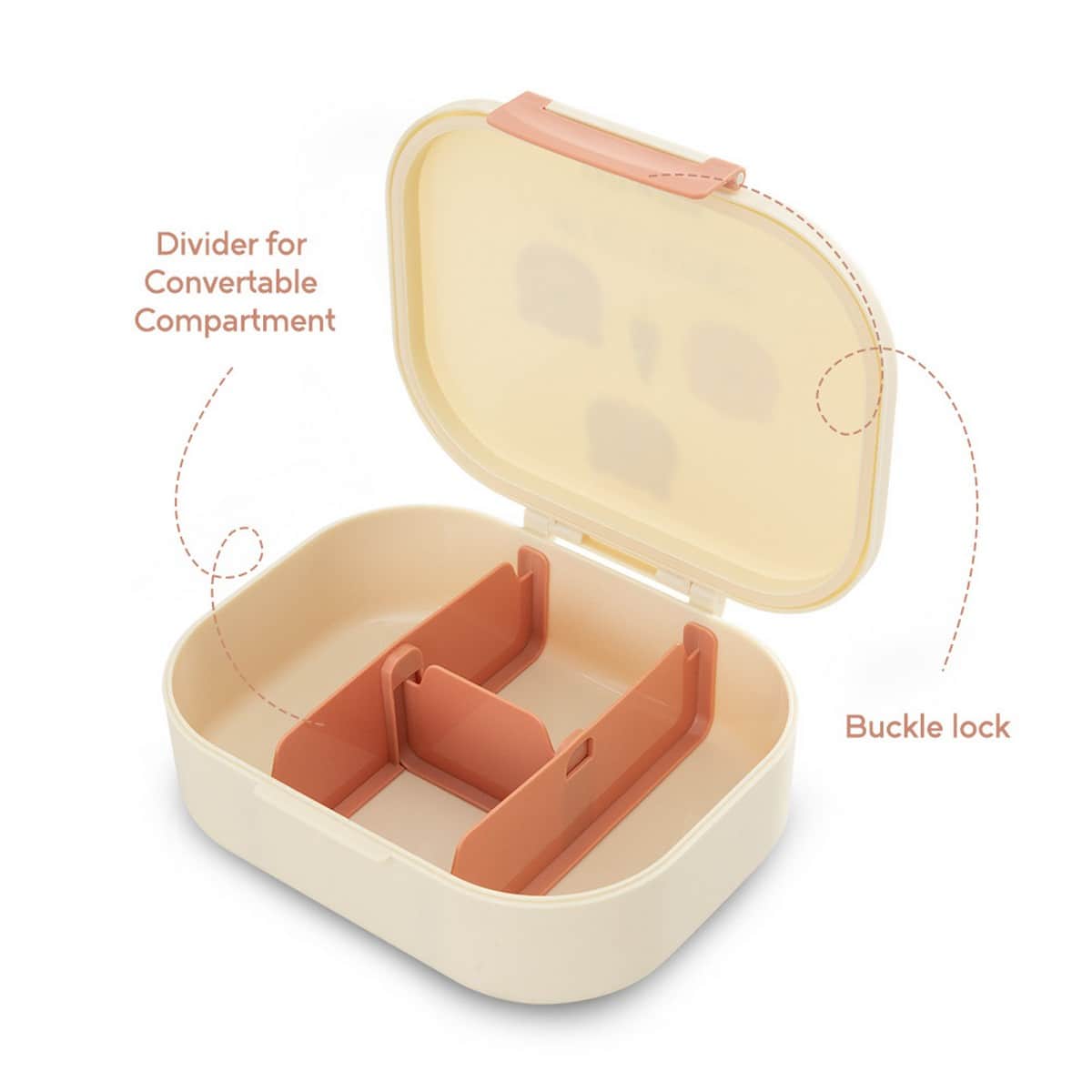 Eazy Kids 2-Piece 1200ml + 760ml Friend Ivory Bento Lunch Box Set