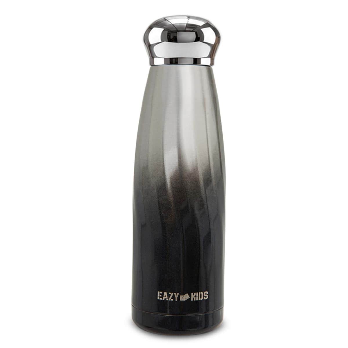 Eazy Kids 420ml Black Double Walled Stainless Steel Water Bottle