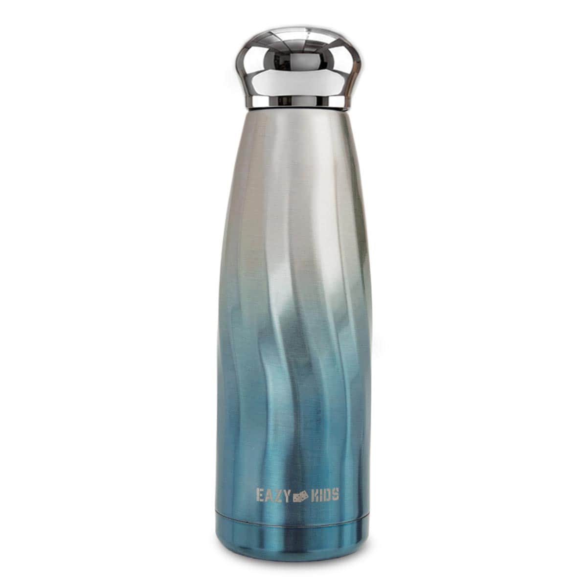 Eazy Kids 420ml Blue Double Walled Stainless Steel Water Bottle