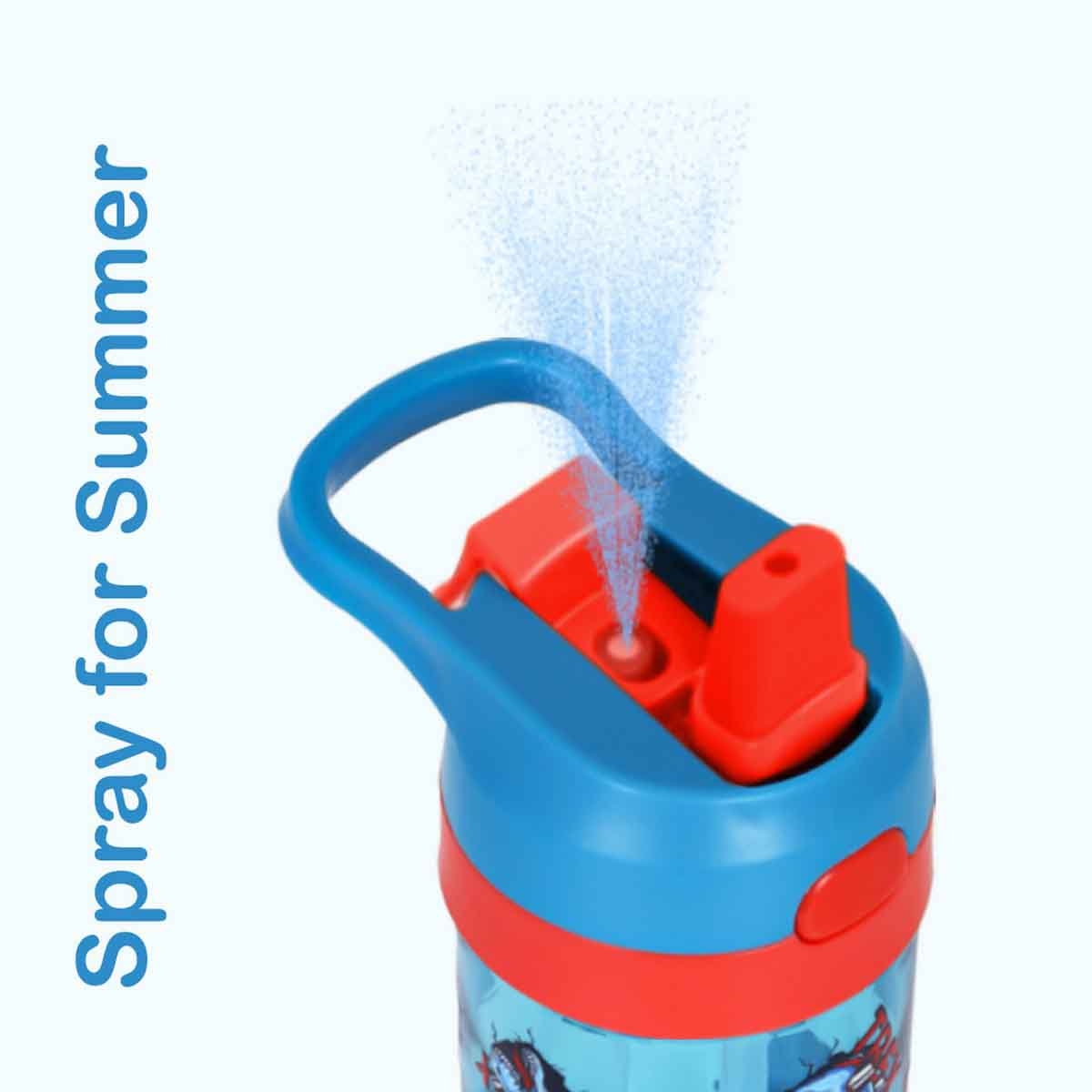 إيزي كيدز زجاجة ماء ستانلس ستيل معزولة مزدوجة الجدار 420 مل ديناصور مع بخاخ للجنسين، 3-4 سنوات