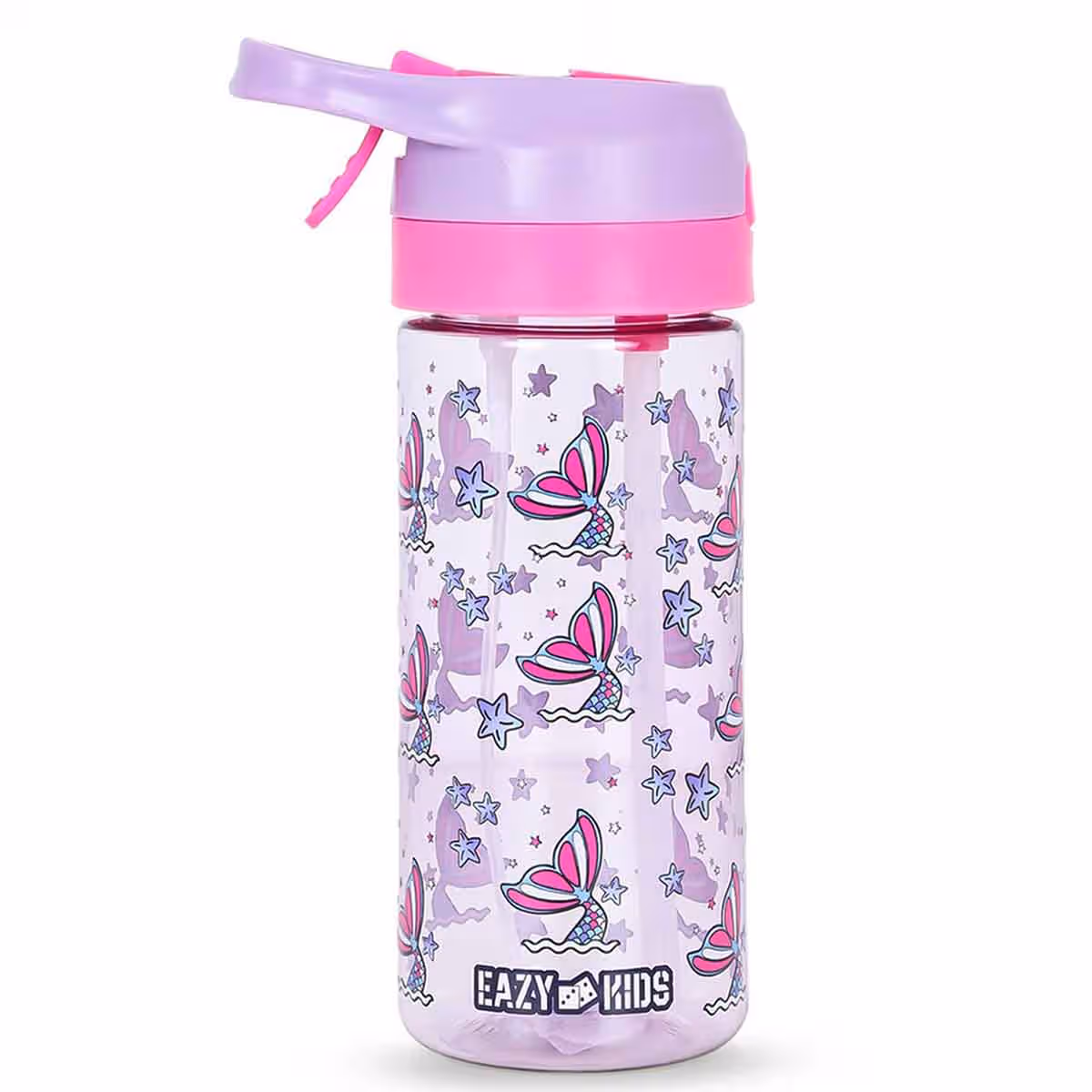 Eazy Kids 420ml Double Wall Insulated Steel Mermaid Water Bottle with Spray Unisex, 3-4 Years