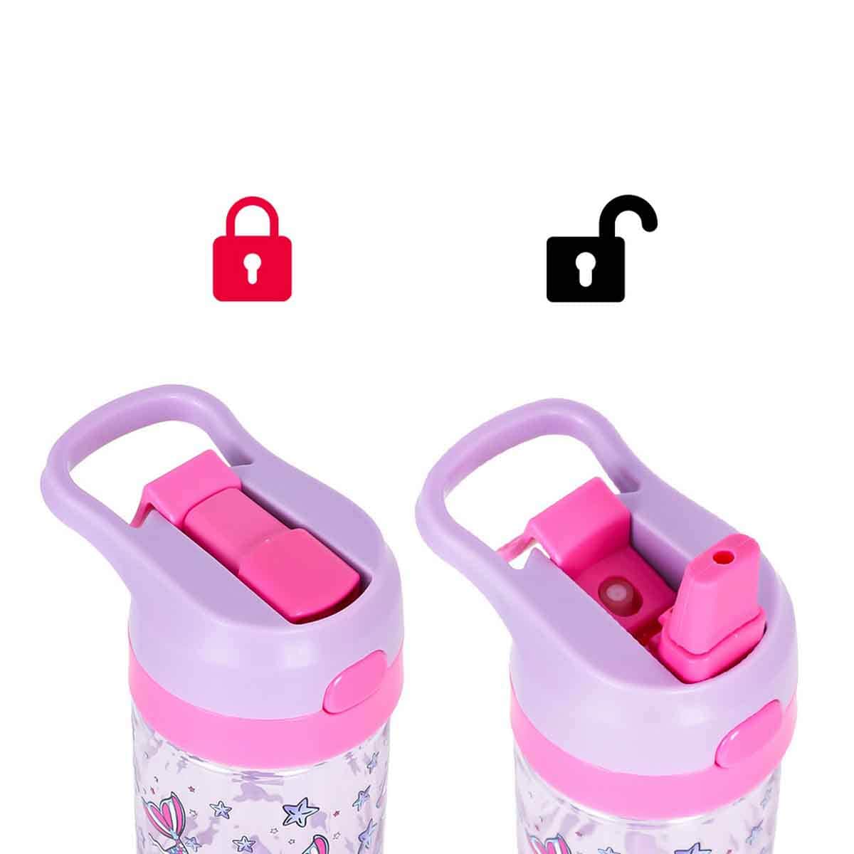 Eazy Kids 420ml Double Wall Insulated Steel Mermaid Water Bottle with Spray Unisex, 3-4 Years