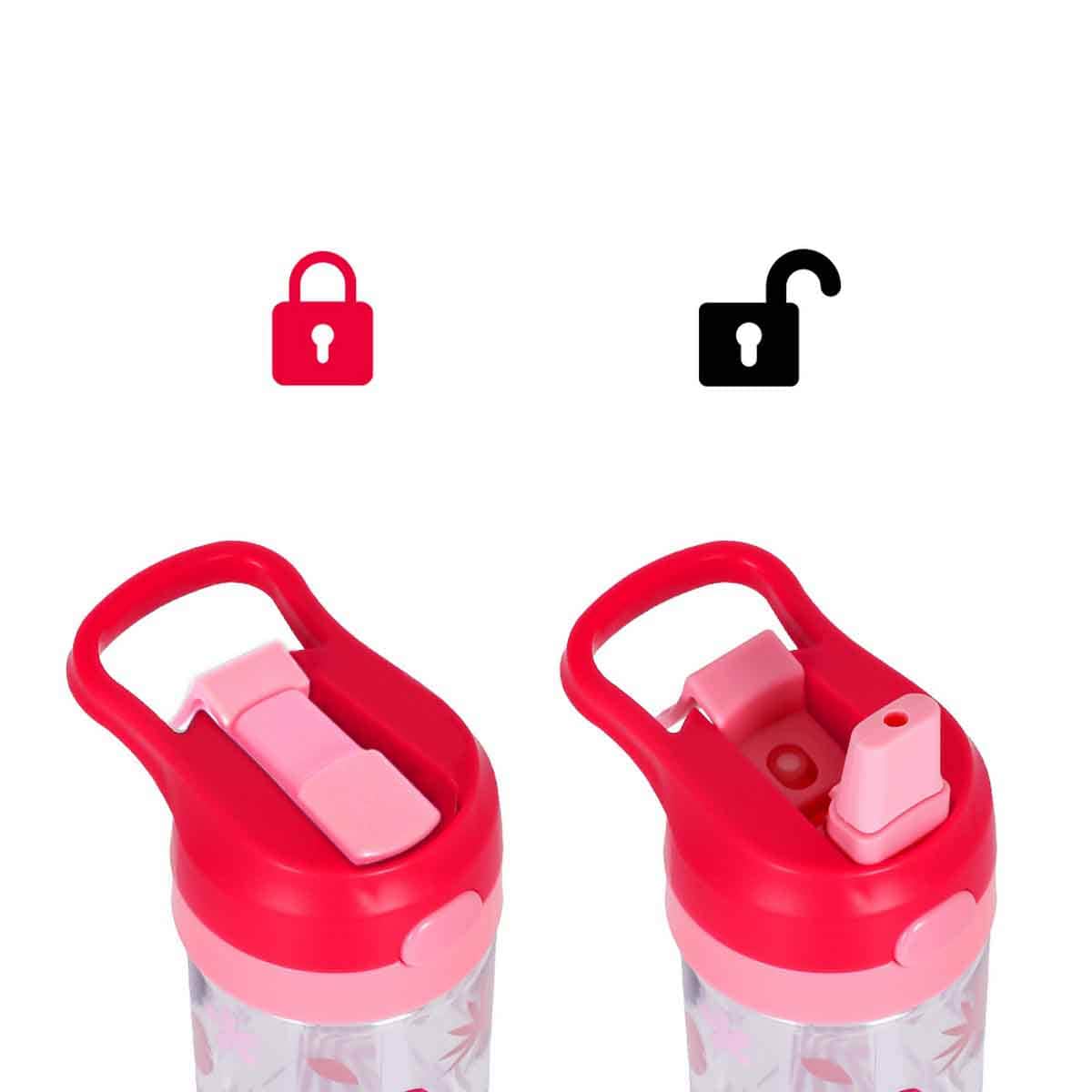 Eazy Kids 420ml Double Wall Insulated Steel Tropical Water Bottle with Spray Unisex, 3-4 Years