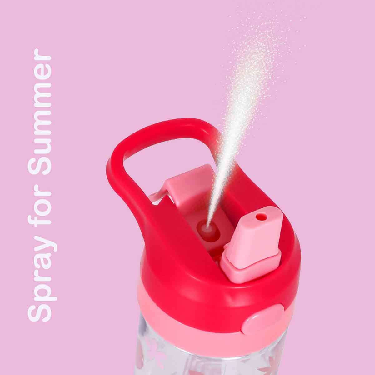 Eazy Kids 420ml Double Wall Insulated Steel Tropical Water Bottle with Spray Unisex, 3-4 Years
