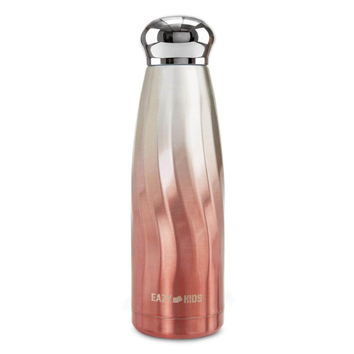 Eazy Kids 420ml Rose Gold Double Walled Stainless Steel Water Bottle
