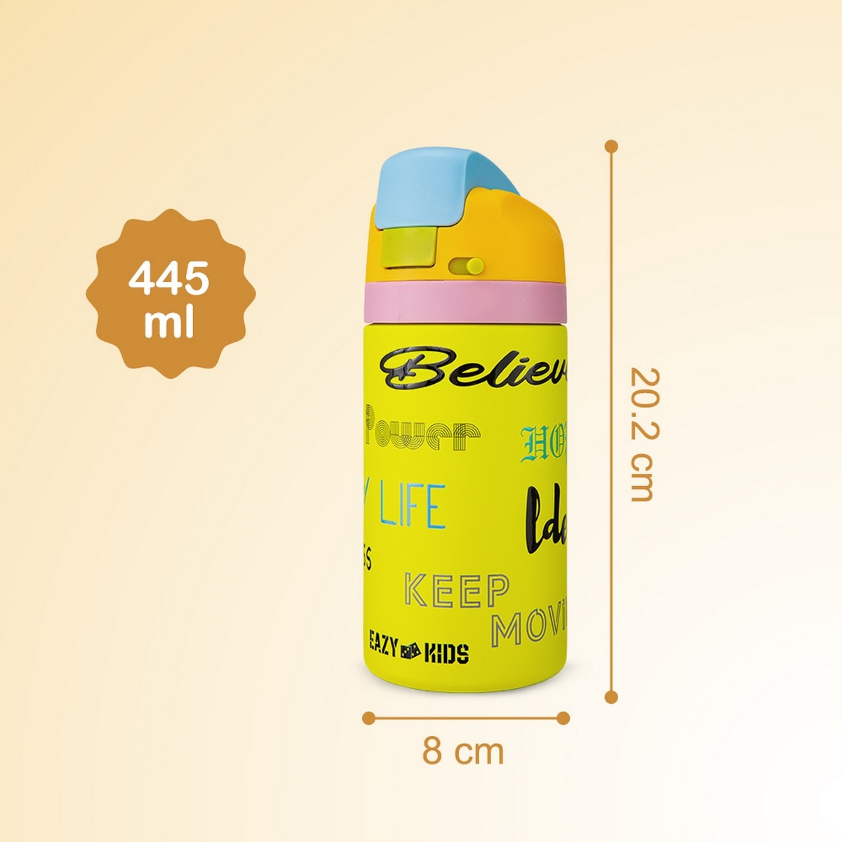 Eazy Kids 445ml Bling Stainless Steel Water Bottle