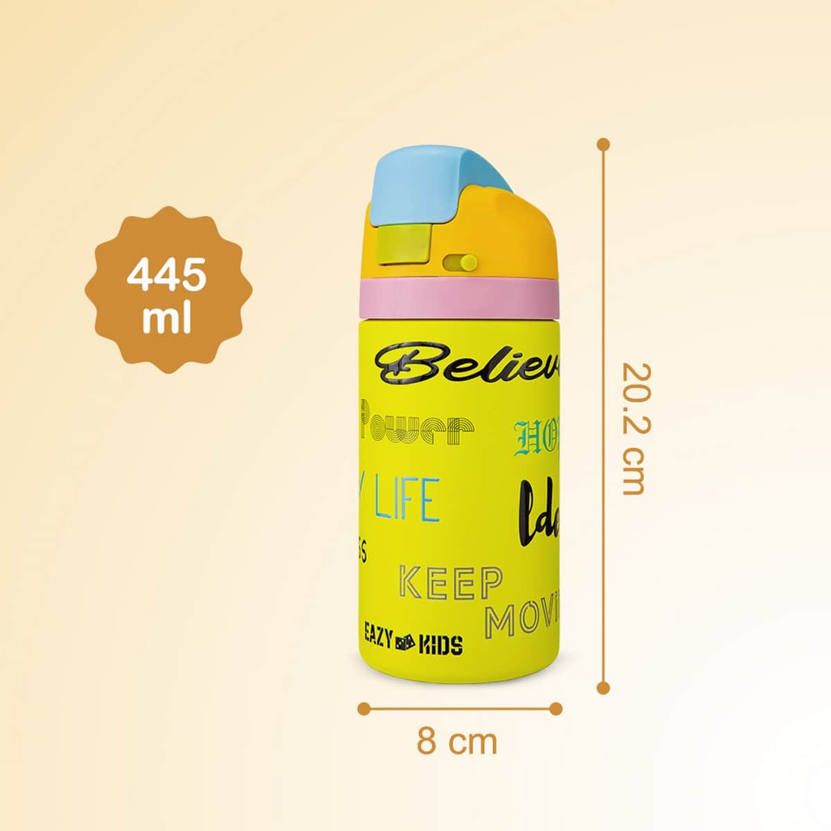 Eazy Kids 445ml Bling Stainless Steel Water Bottle