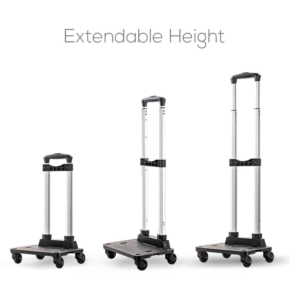 Eazy Kids Black 4-Wheel School Bag Trolley