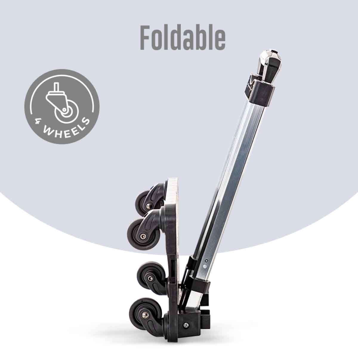 Eazy Kids Black 4-Wheel School Bag Trolley