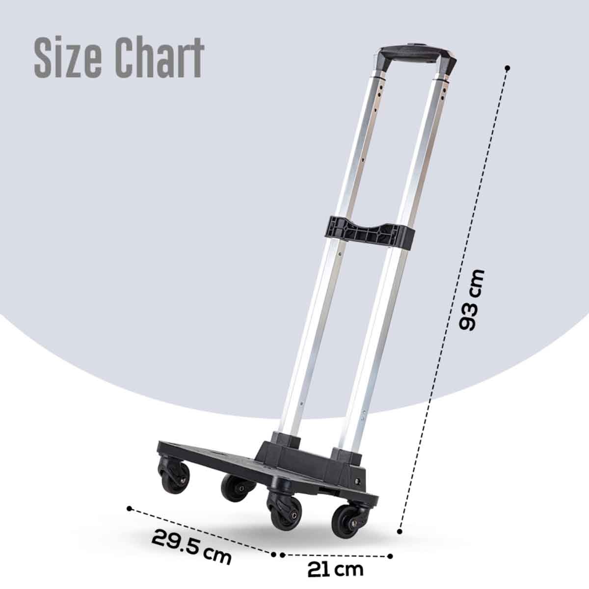 Eazy Kids Black 4-Wheel School Bag Trolley