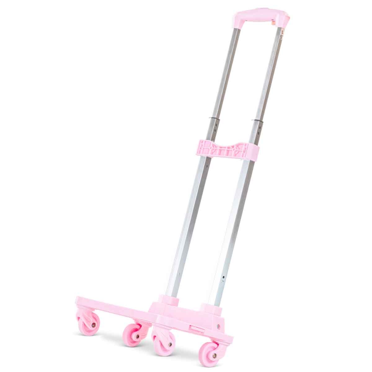 Eazy Kids Pink 4-Wheel School Bag Trolley