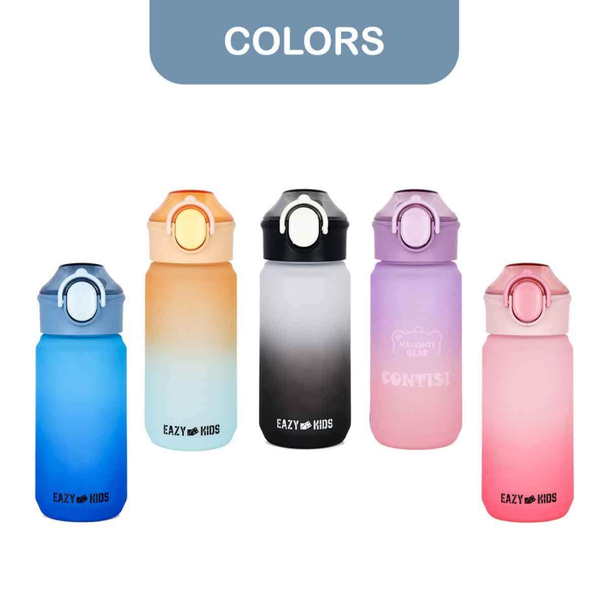 Eazy Kids 500ml Black Water Bottle with Handle Unisex, 3-4 Years