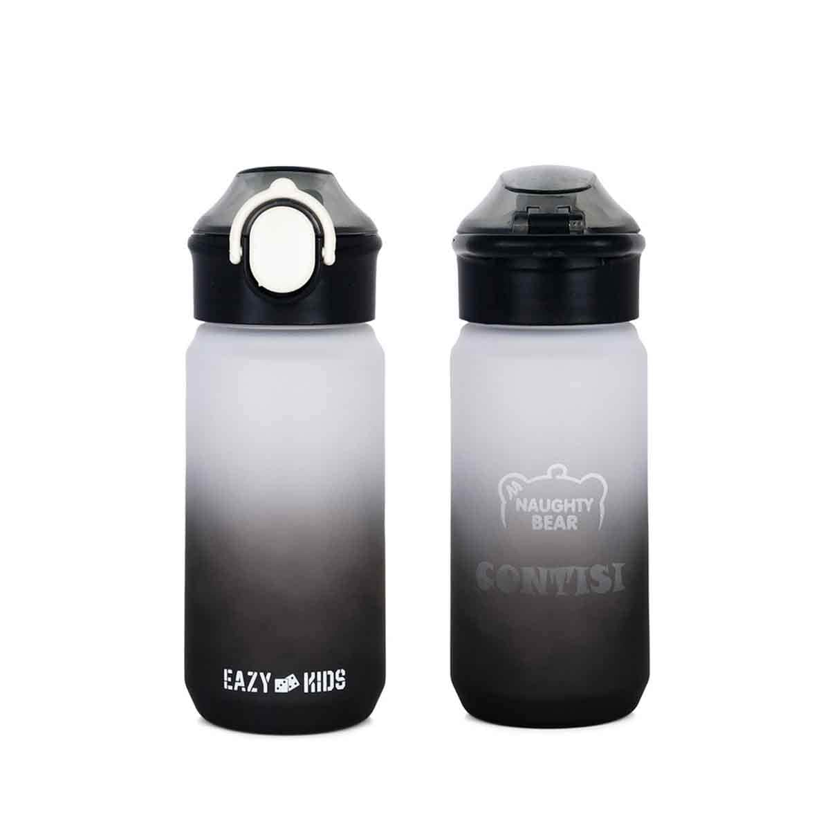 Eazy Kids 500ml Black Water Bottle with Handle Unisex, 3-4 Years
