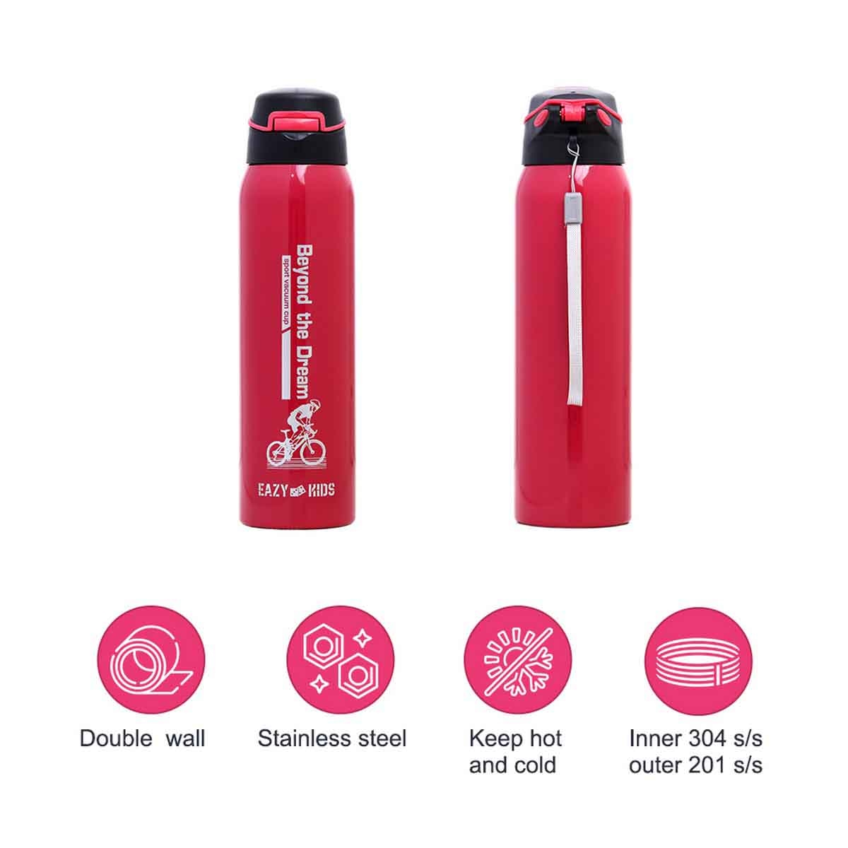 Eazy Kids 500ml Insulated Water Bottle Unisex, 3-4 Years