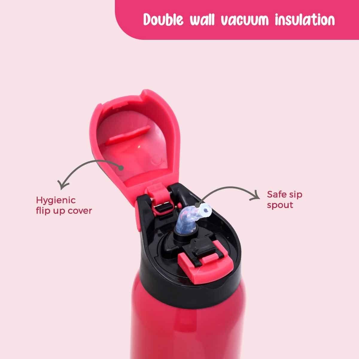 Eazy Kids 500ml Insulated Water Bottle Unisex, 3-4 Years