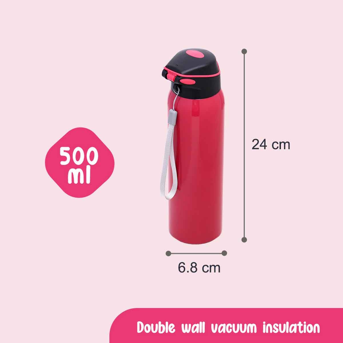 Eazy Kids 500ml Insulated Water Bottle Unisex, 3-4 Years