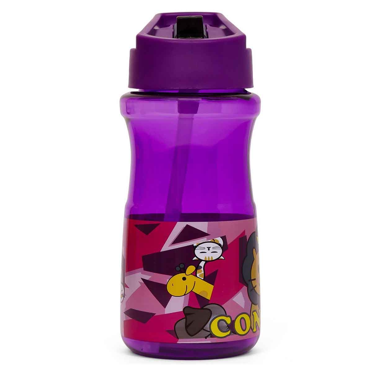 إيزي كيدز زجاجة ماء 500 مل بنفسجي مع شفاط للجنسين، 3-4 سنوات