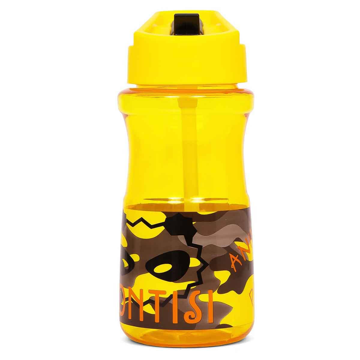 Eazy Kids 500ml Yellow Water Bottle with Straw Unisex, 3-4 Years