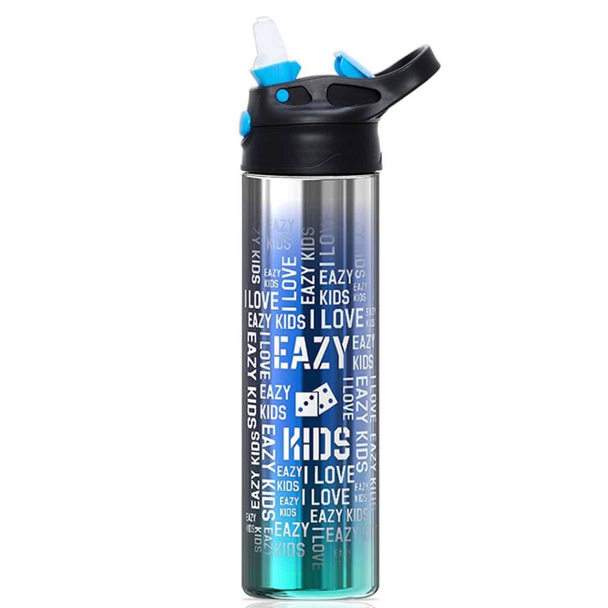 Eazy Kids 530ml Double Wall Stainless Steel Blue Water Bottle Unisex, 3-4 Years