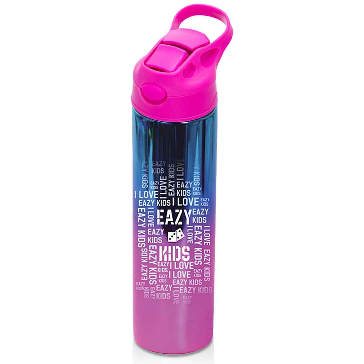 Eazy Kids 530ml Double Wall Stainless Steel Pink Water Bottle Unisex, 3-4 Years