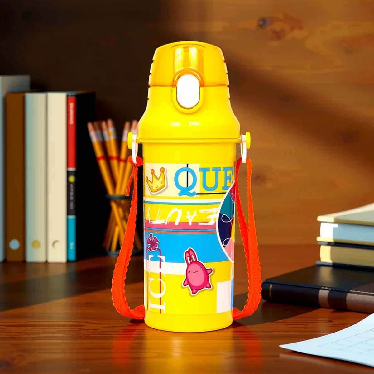 Eazy Kids 600ml Yellow Water Bottle Unisex, 3-4 Years
