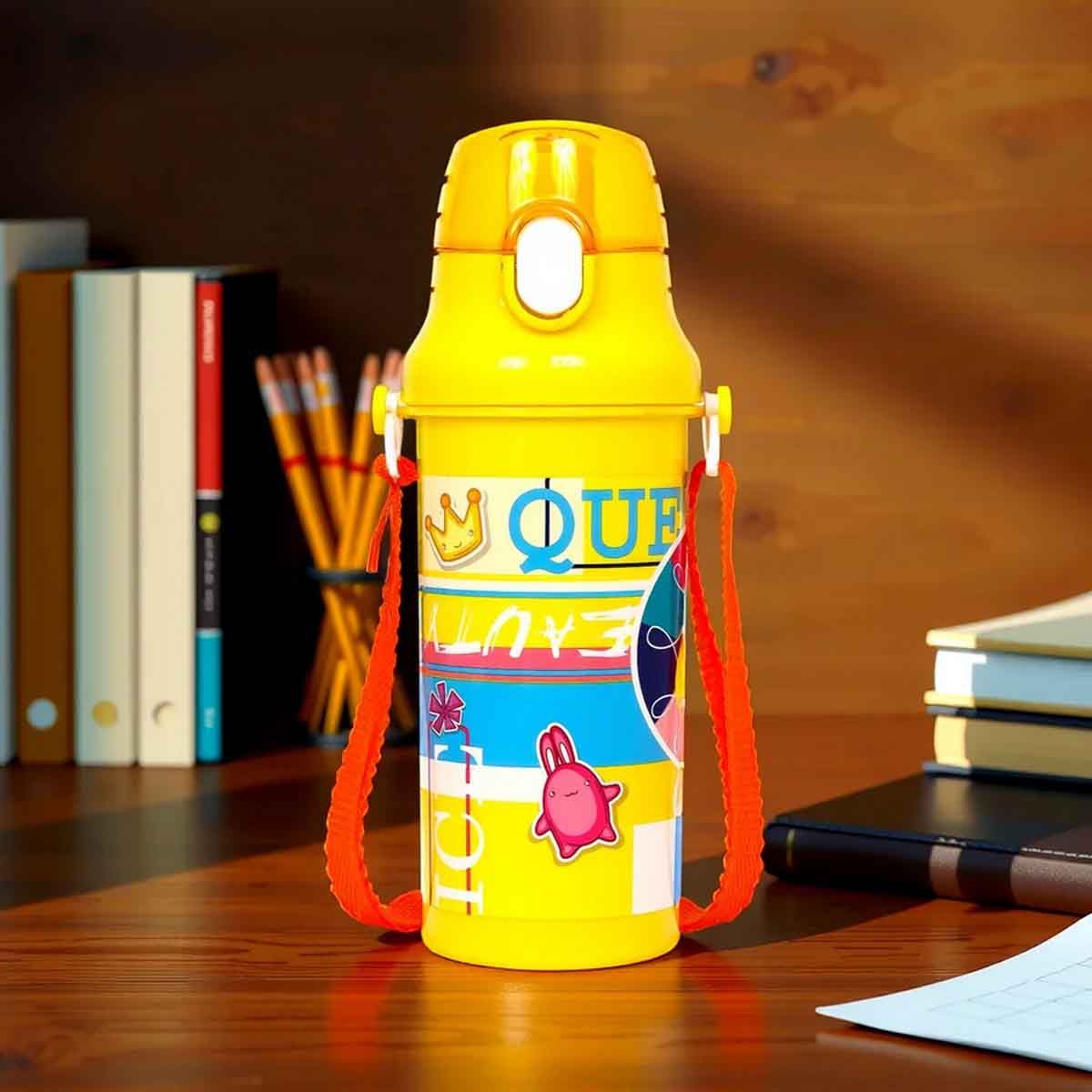 إيزي كيدز زجاجة ماء 600 مل أصفر للجنسين، 3-4 سنوات