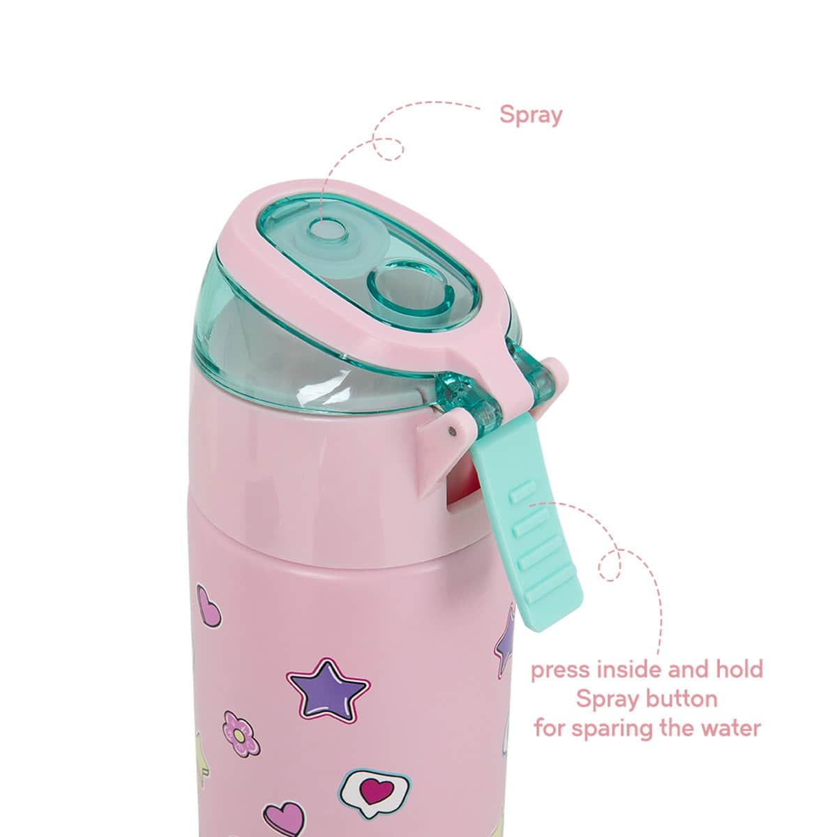 Eazy Kids 640ml Always Believe Insulated Stainless Steel Water Bottle with Spray
