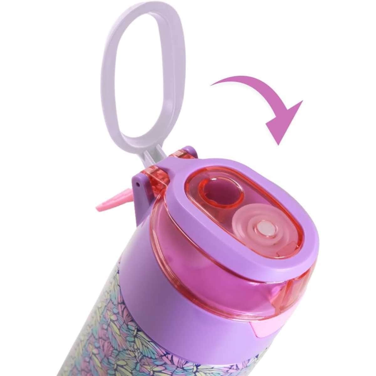 Eazy Kids 640ml Butterfly Insulated Stainless Steel Water Bottle with Spray