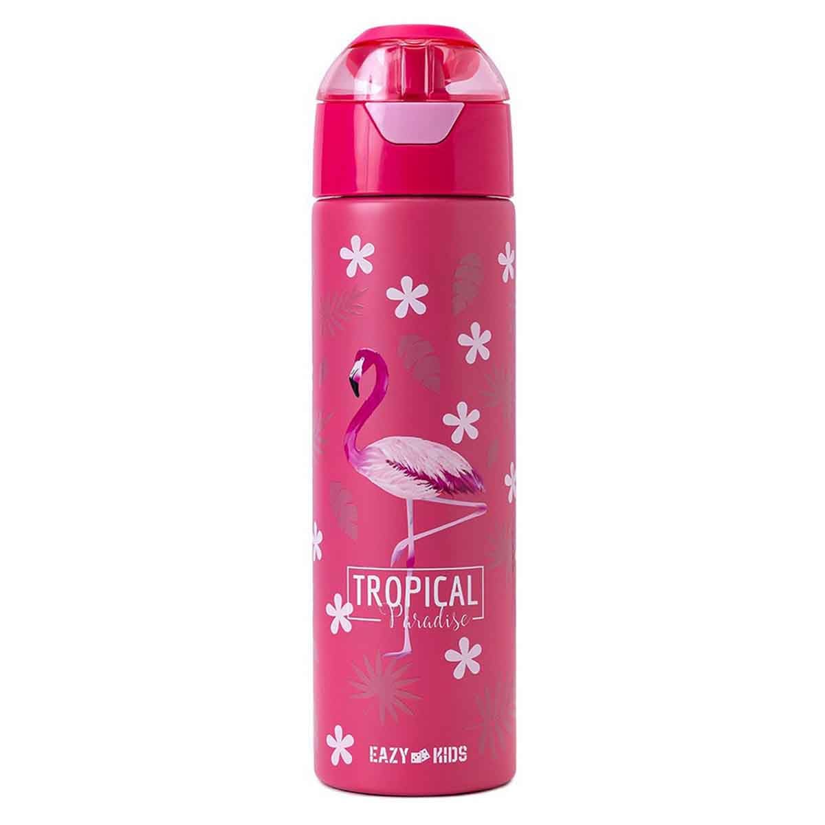 Eazy Kids 640ml Double Wall Insulated Steel Tropical Water Bottle with Spray Unisex, 3-4 Years