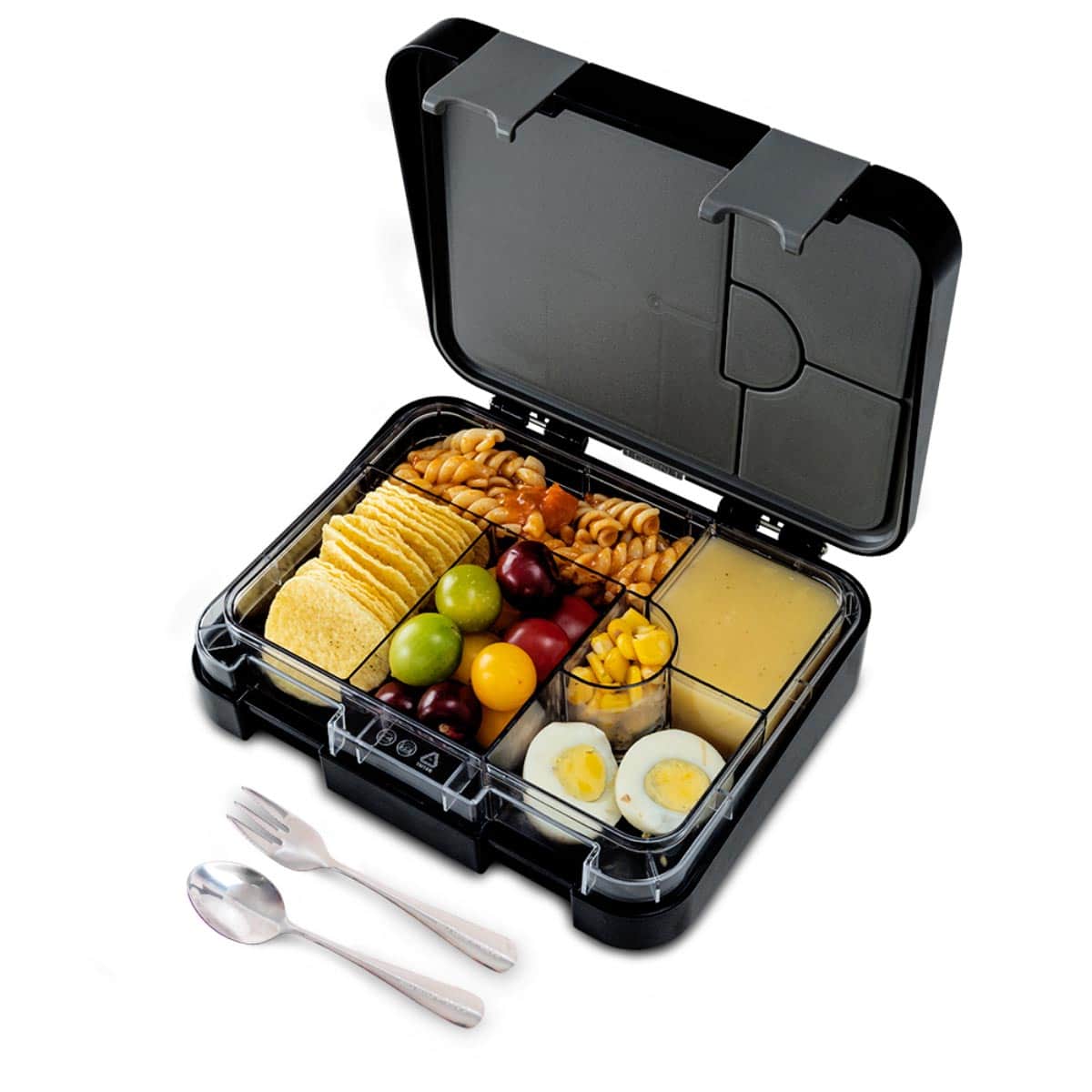 Eazy Kids 640ml Football Convertible Bento Lunch Box with Insulated Water Bottle