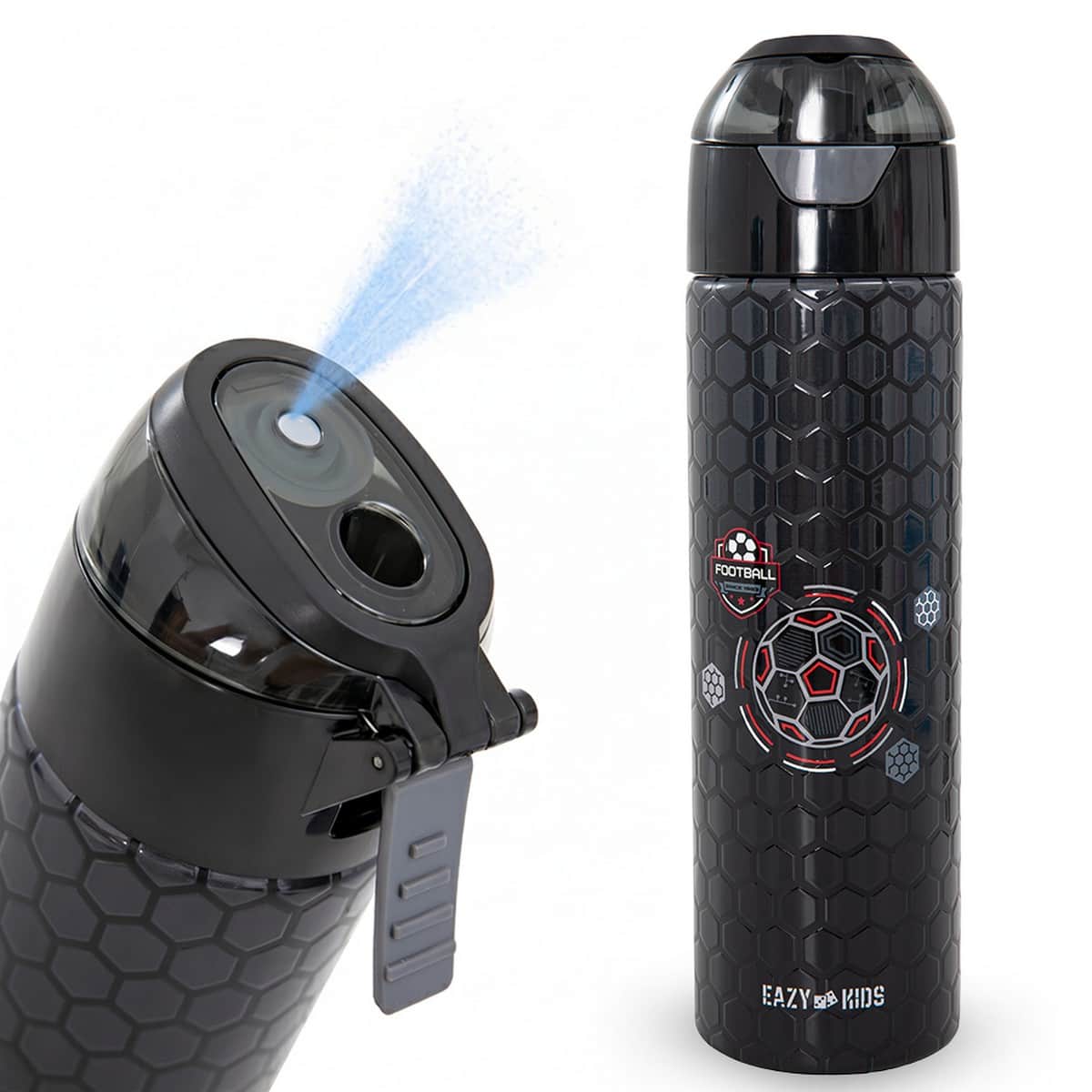 Eazy Kids 640ml Football Insulated Stainless Steel Water Bottle with Spray