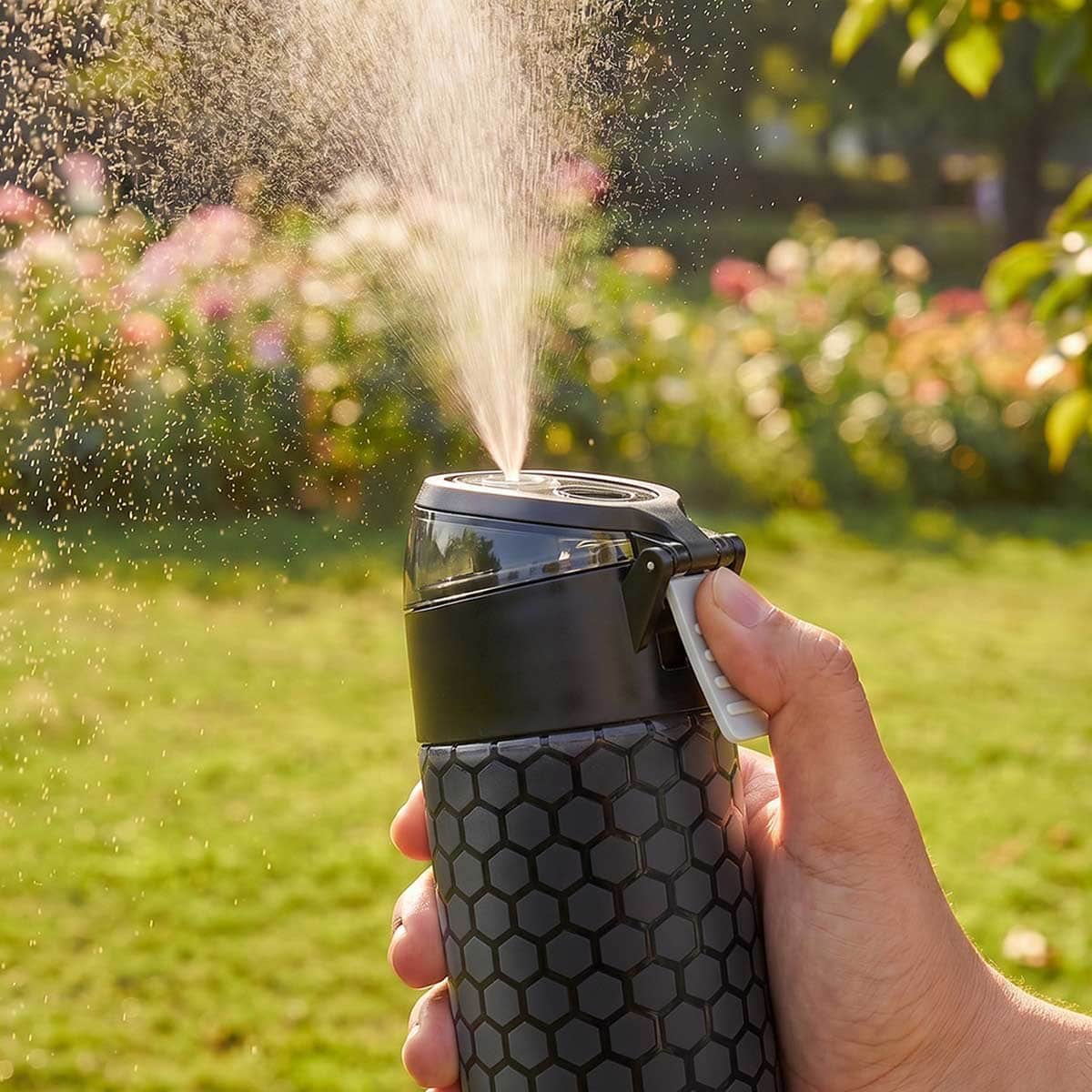 Eazy Kids 640ml Football Insulated Stainless Steel Water Bottle with Spray