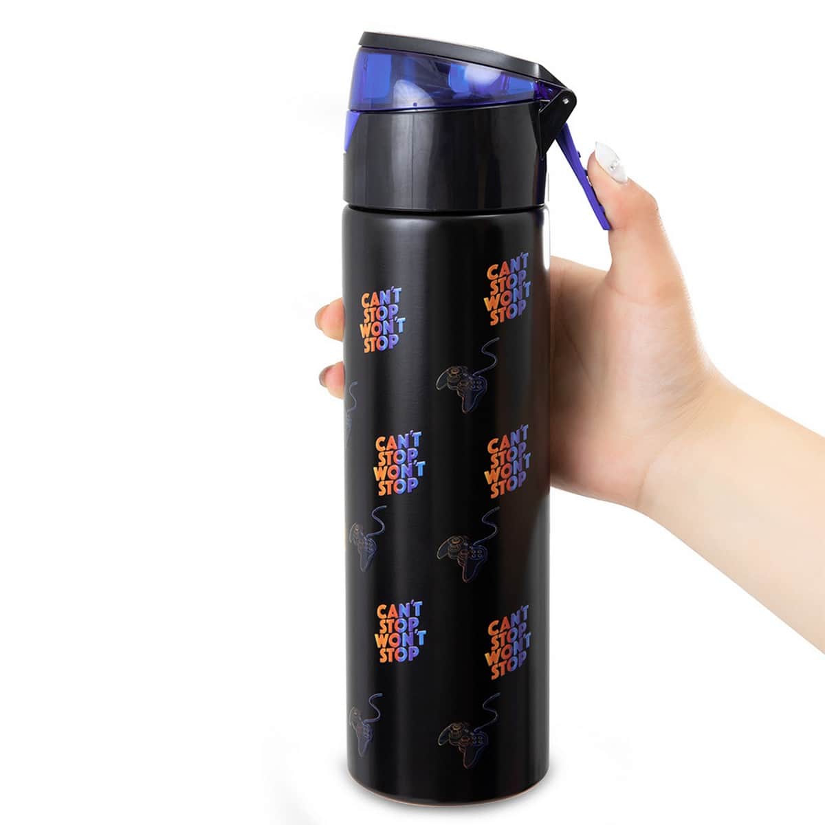 Eazy Kids 640ml Gamer Insulated Stainless Steel Water Bottle with Spray