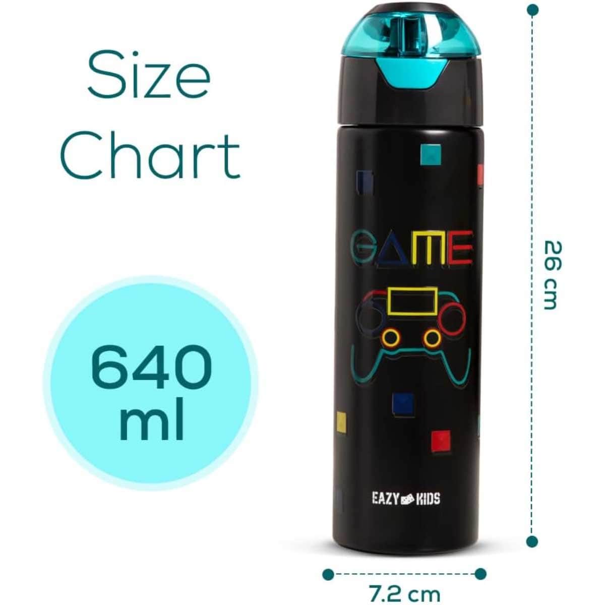 Eazy Kids 640 ml Gamer Insulated Stainless Steel Water Bottle with Spray