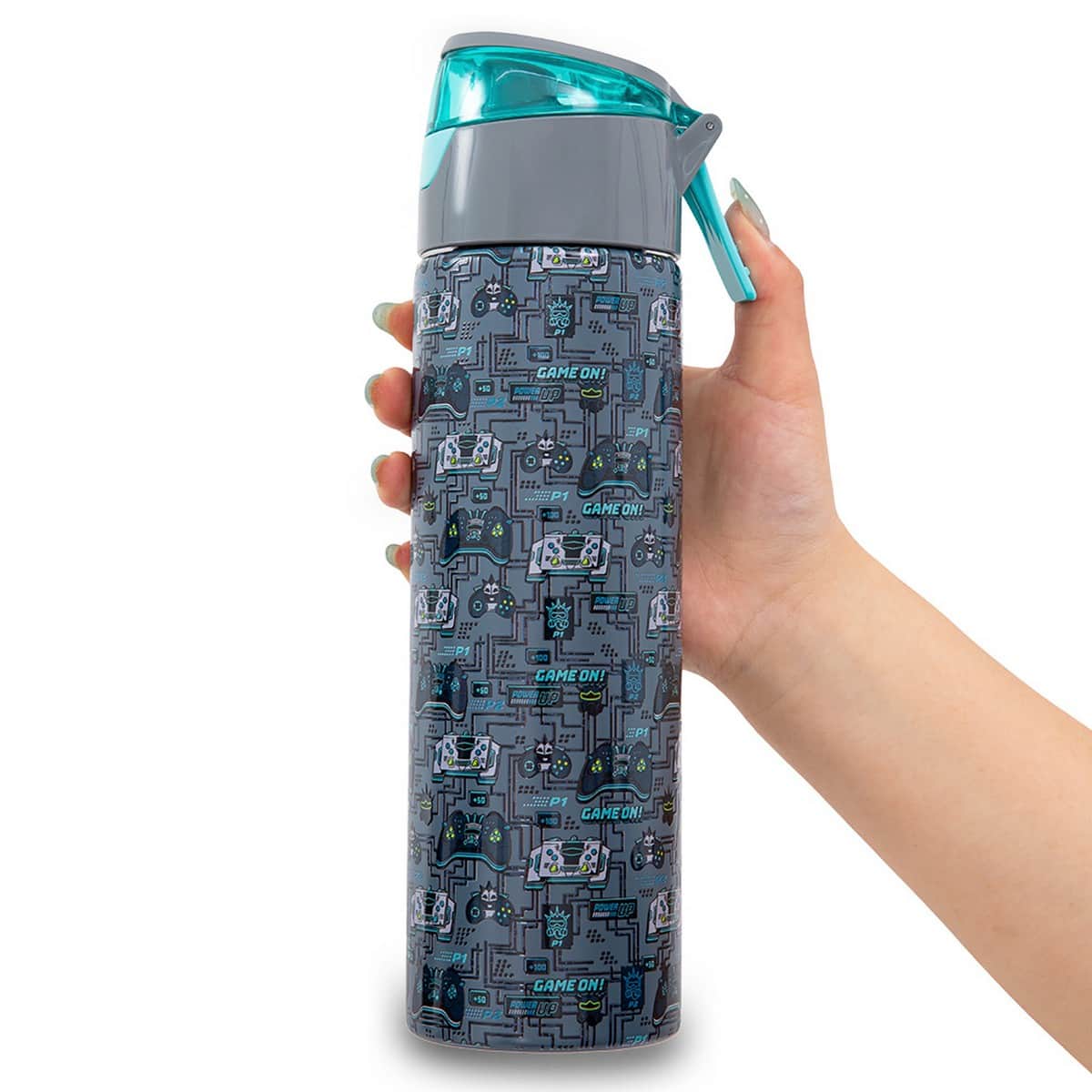 Eazy Kids 640ml Gaming Insulated Stainless Steel Water Bottle with Spray