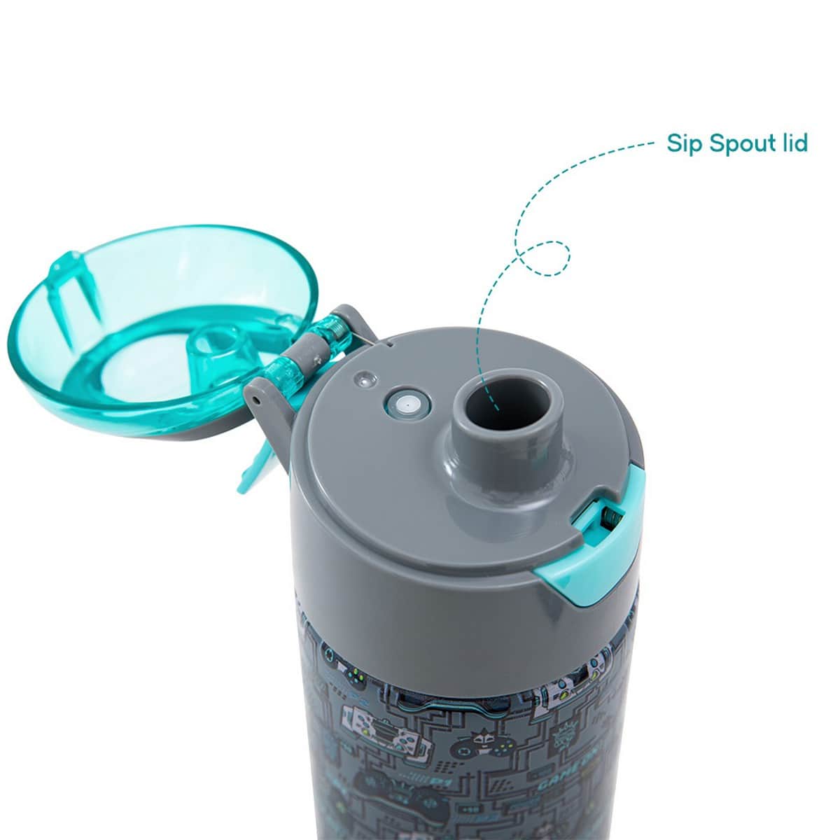 Eazy Kids 640ml Gaming Insulated Stainless Steel Water Bottle with Spray