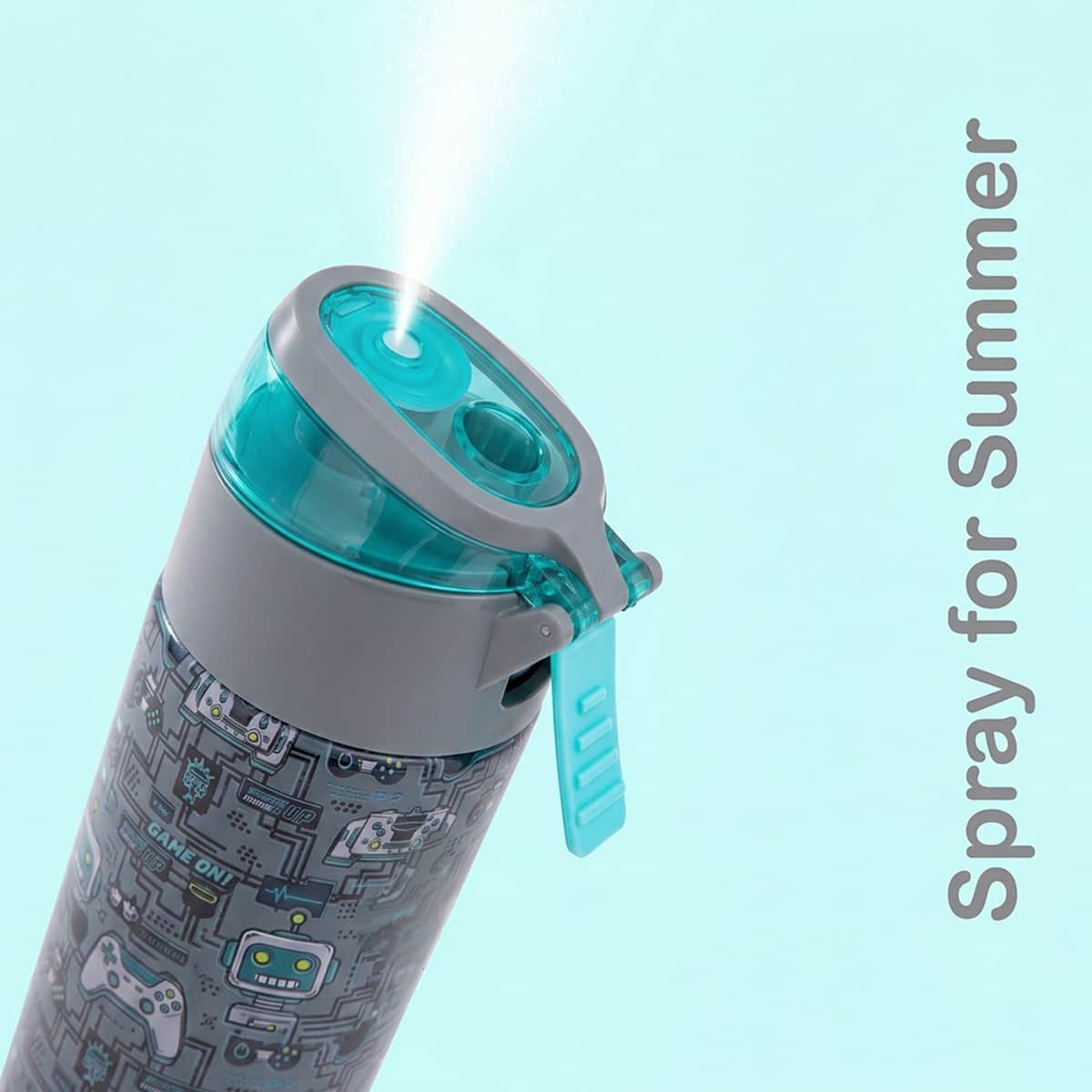 Eazy Kids 640ml Gaming Insulated Stainless Steel Water Bottle with Spray