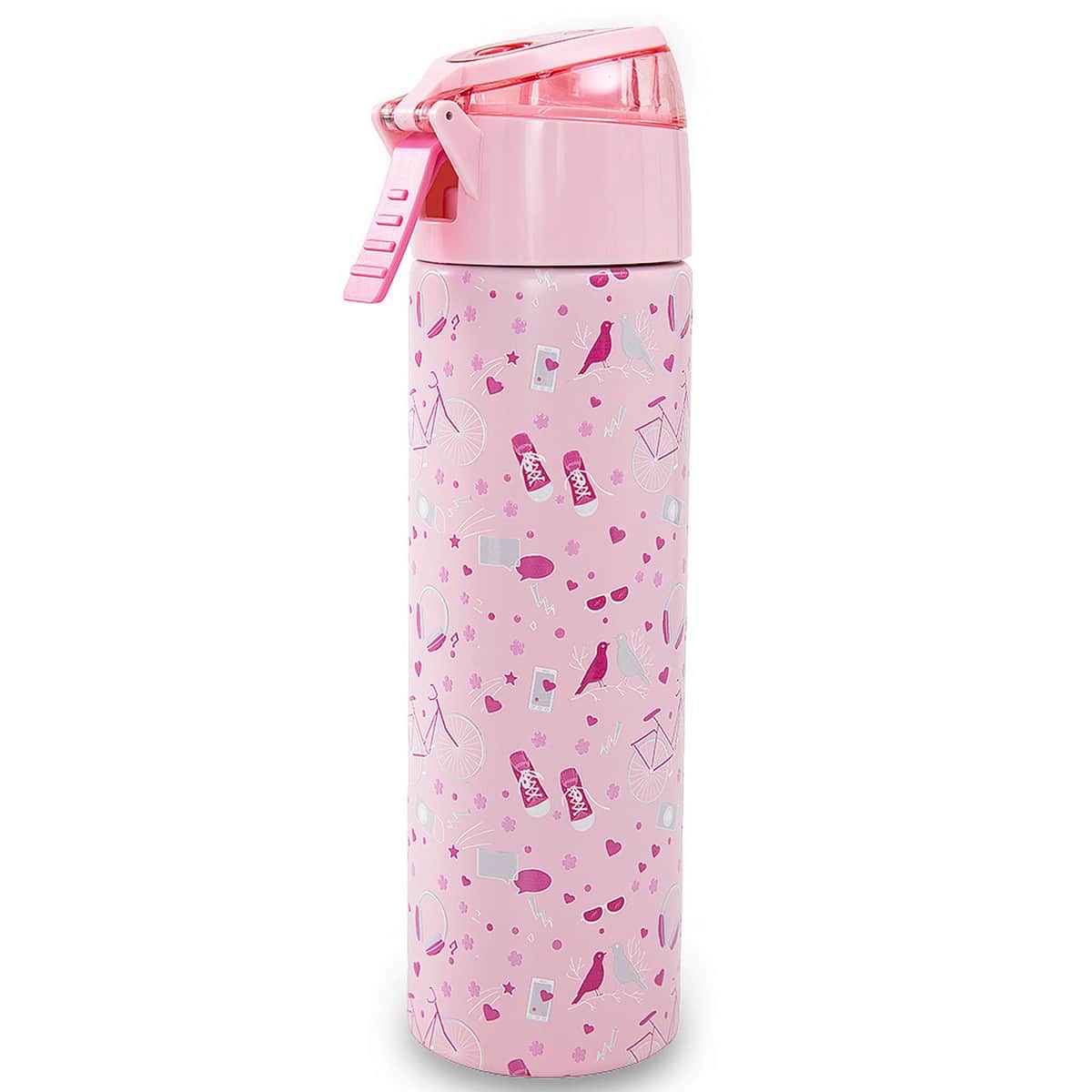 Eazy Kids 640ml Life Pink Insulated Stainless Steel Water Bottle with Spray