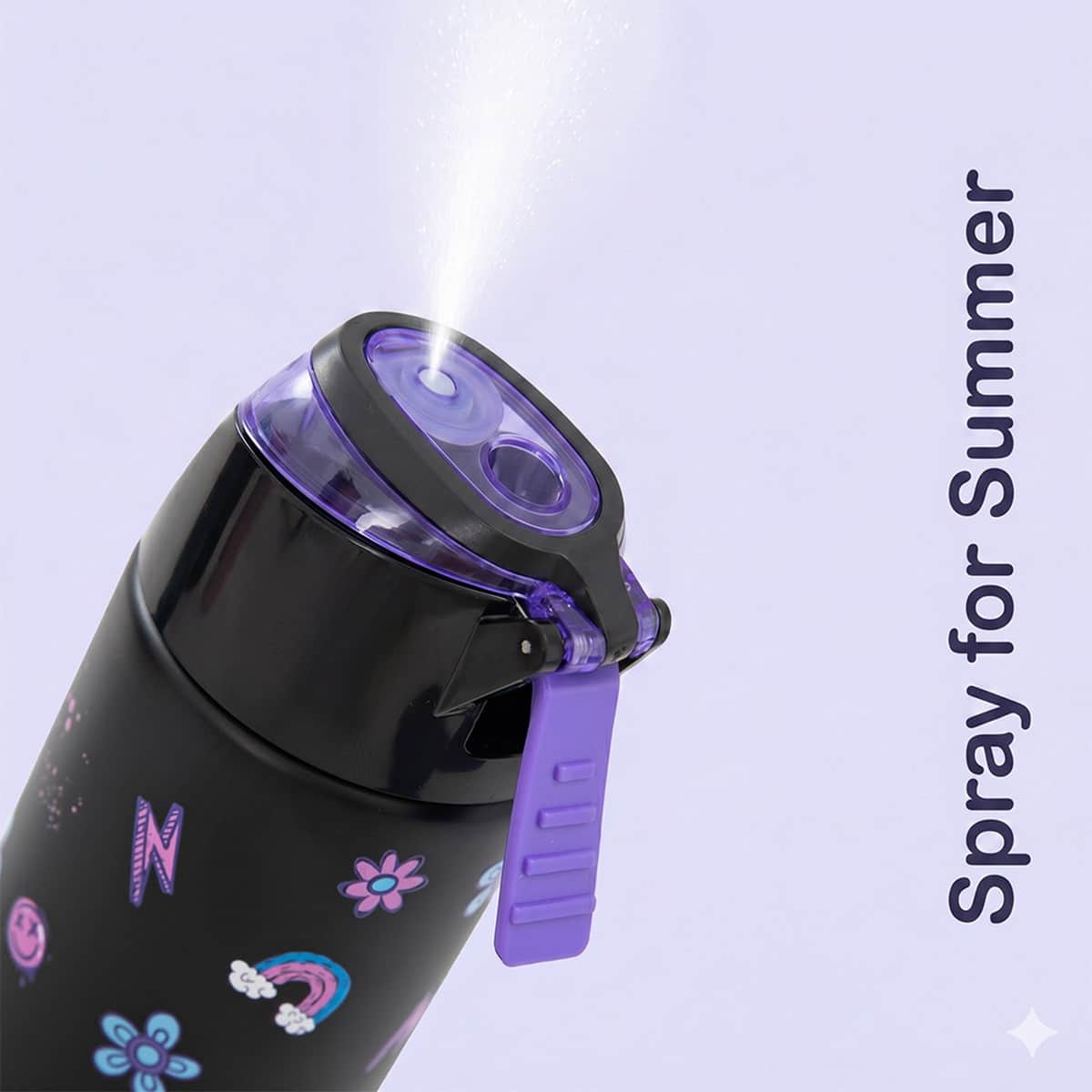 Eazy Kids 640ml Teddy Insulated Stainless Steel Water Bottle with Spray