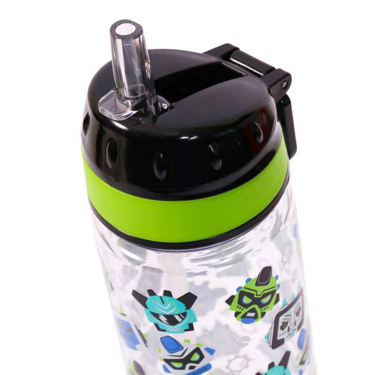 Eazy Kids 650ml Black Tritan Gen Z Water Bottle with Carry Handle