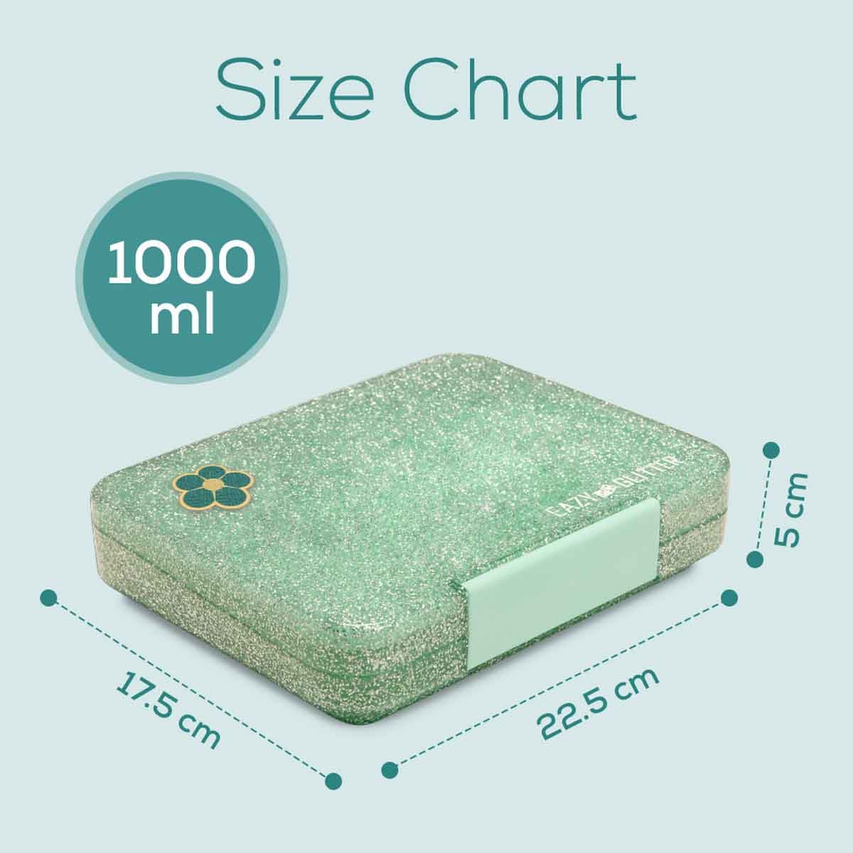 إيزي كيدز صندوق غداء بنتو قابل للتقسيم 6 و4 أقسام بسعة 1160 مل بتصميم غليتر