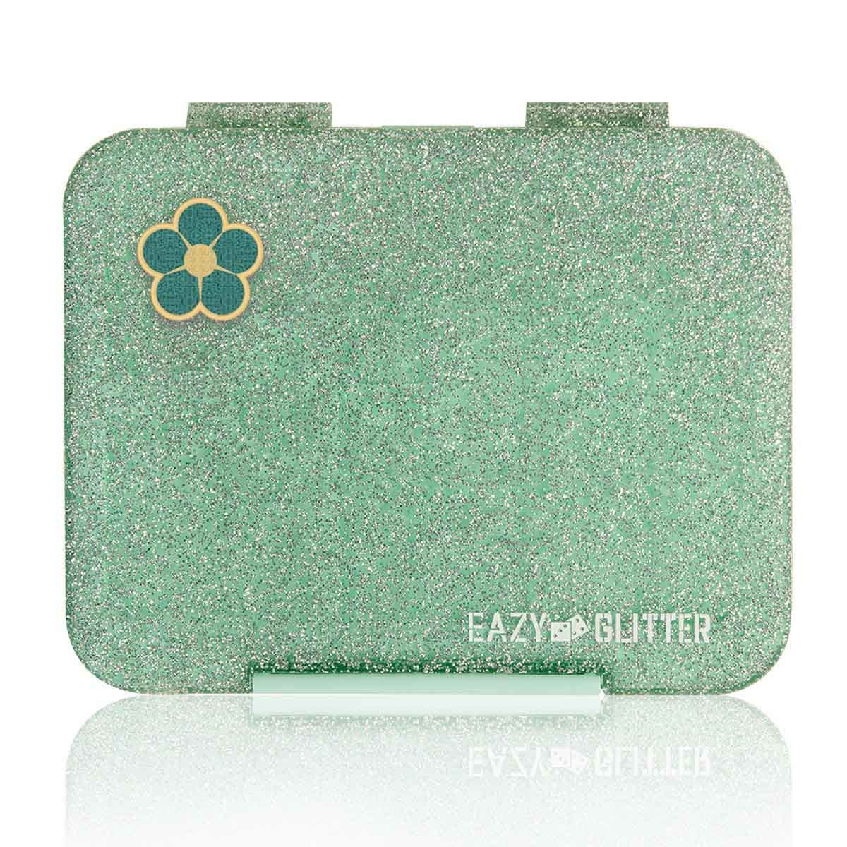 Eazy Kids 1160ml Glitter 6 & 4 Convertible Bento Lunch Box with Lunch Bag